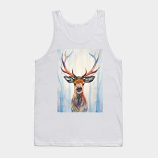 Watercolor deer Tank Top